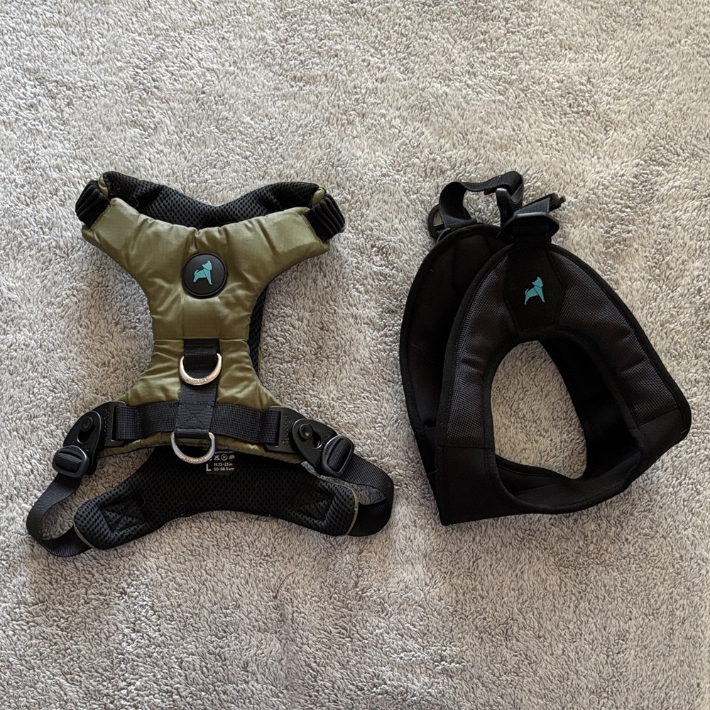Durable Dog Harness - Green and Black